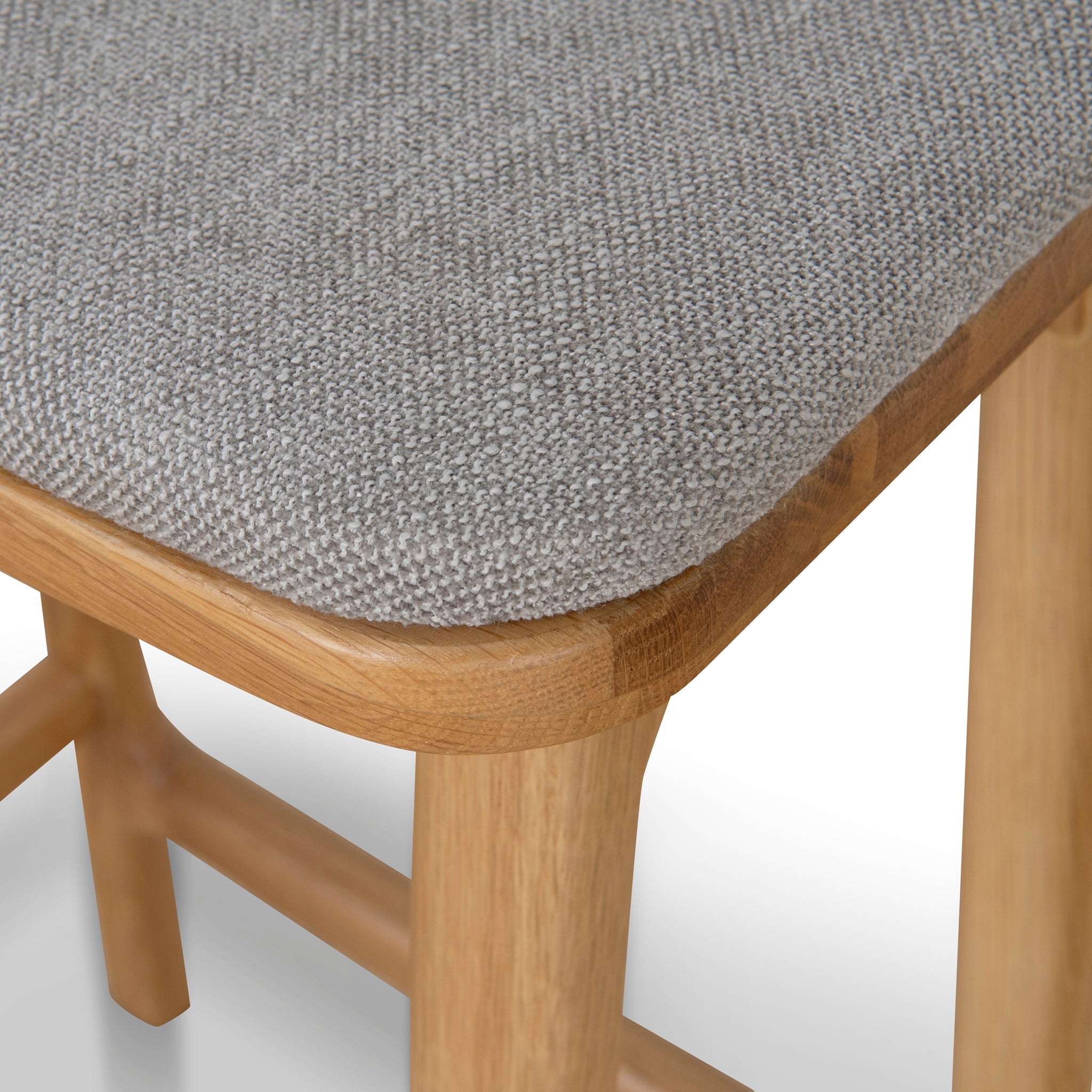67cm Natural Amalfi Bar Stool - Grey
