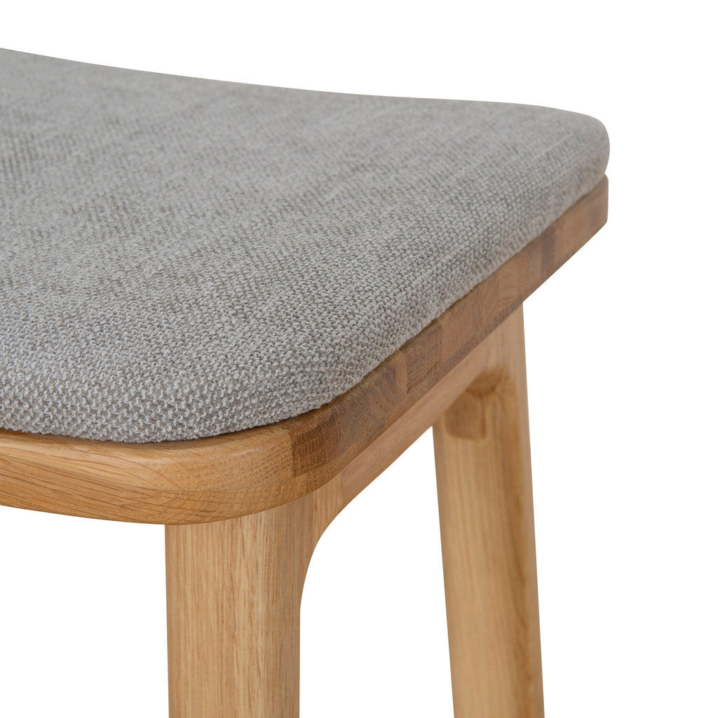 67cm Natural Amalfi Bar Stool - Grey