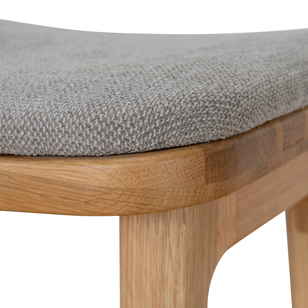 67cm Natural Amalfi Bar Stool - Grey
