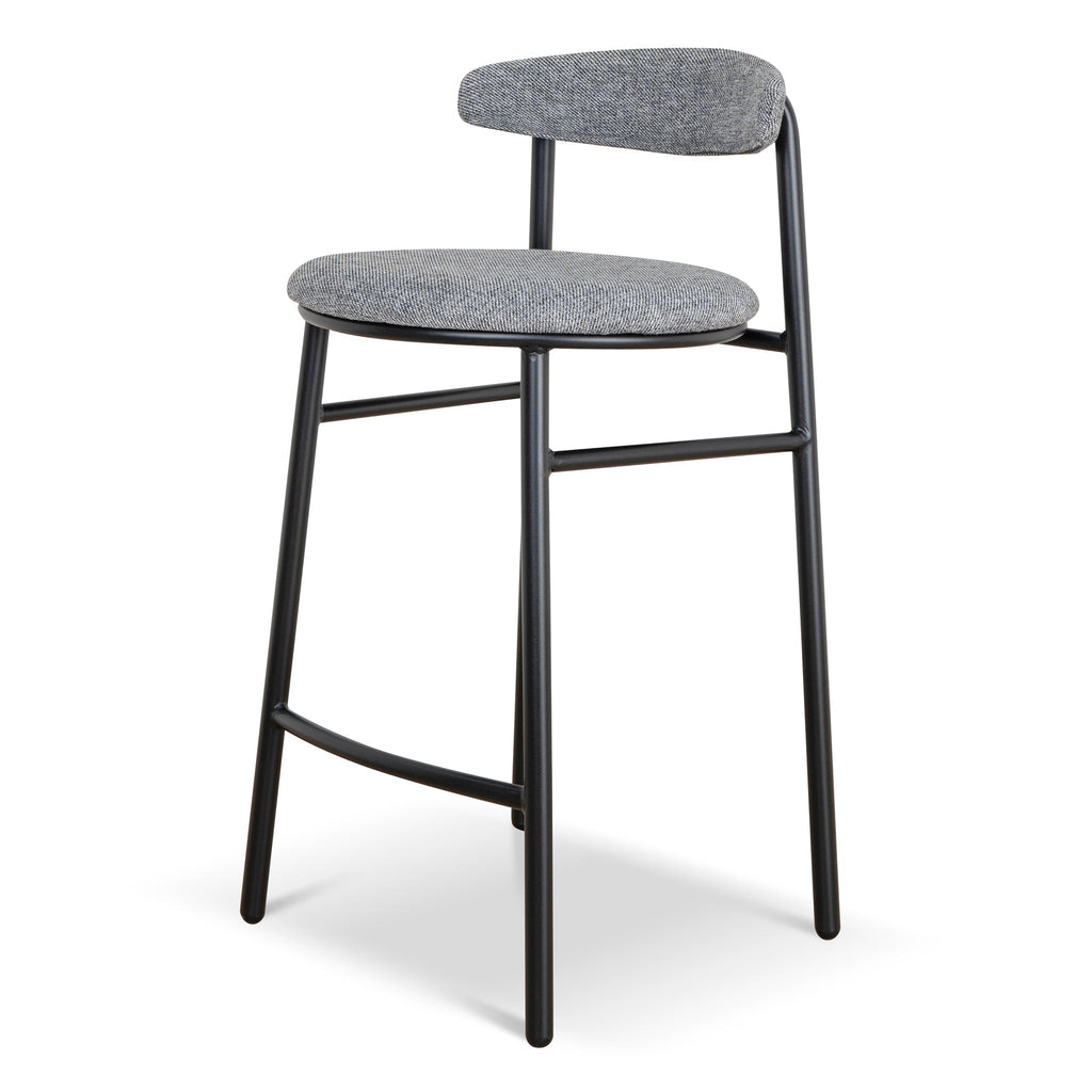 65cm Amalfi Bar Stool - Lava Grey (Set of 2)