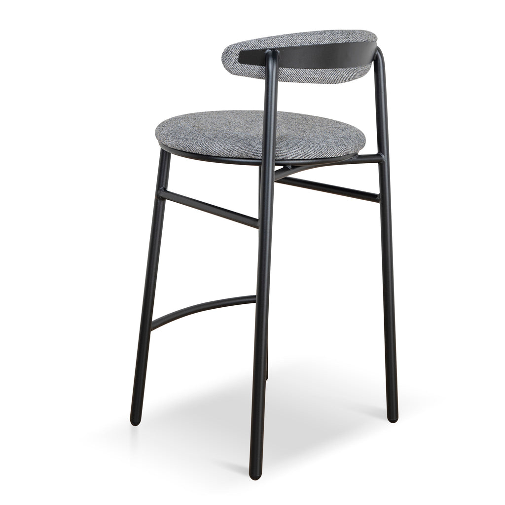 65cm Amalfi Bar Stool - Lava Grey (Set of 2)