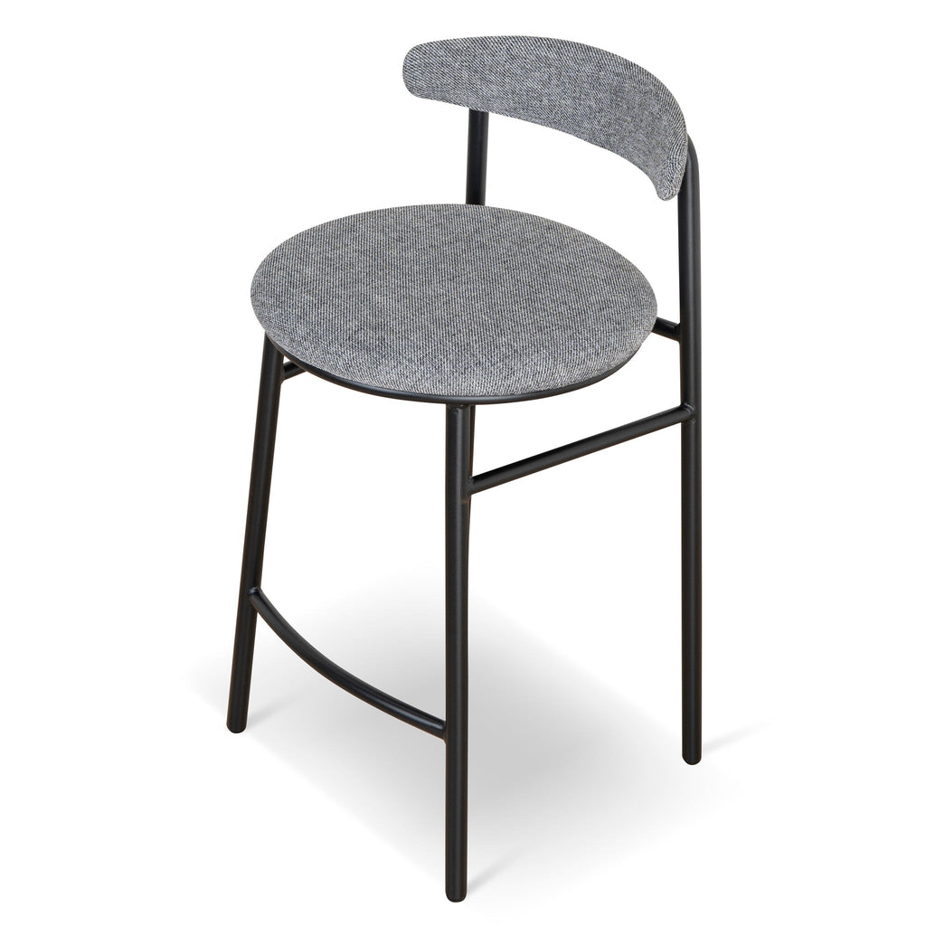 65cm Amalfi Bar Stool - Lava Grey (Set of 2)