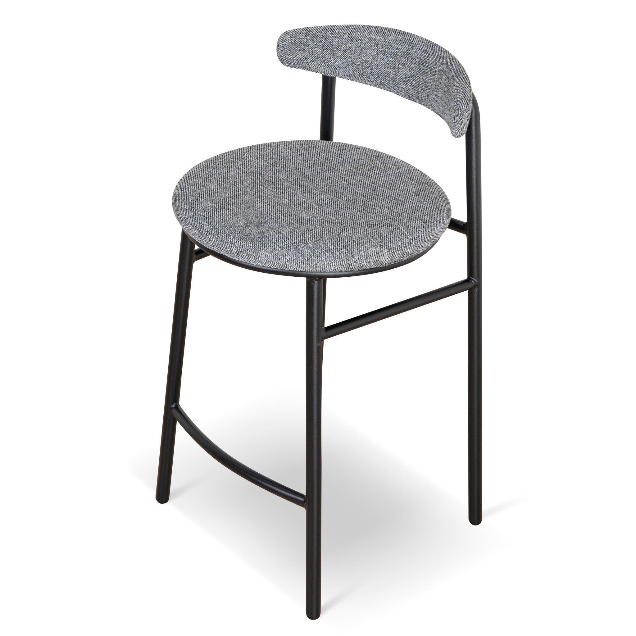 65cm Amalfi Bar Stool - Lava Grey (Set of 2)