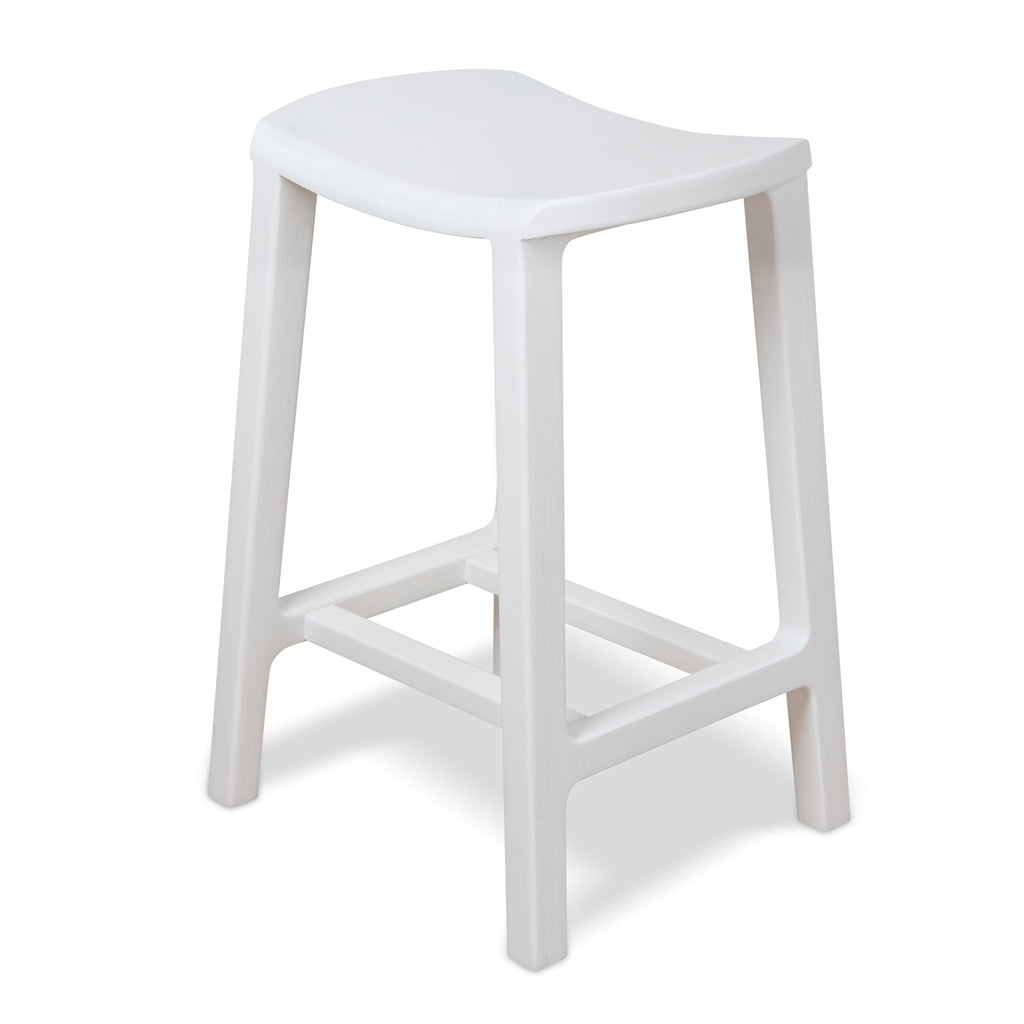 62cm Amalfi Bar Stool - White