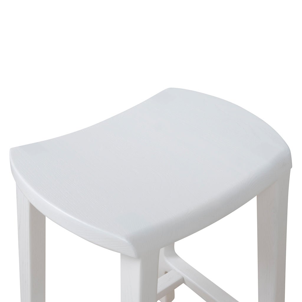 62cm Amalfi Bar Stool - White
