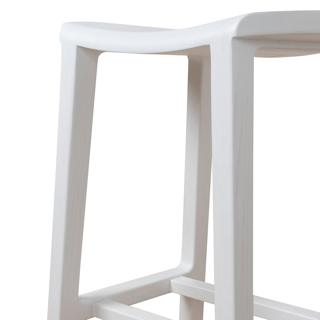 62cm Amalfi Bar Stool - White