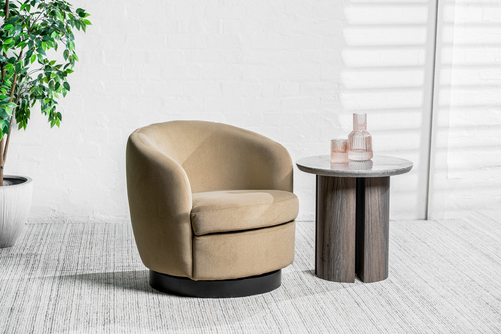 Lento Swivel Occasional Chair Latte