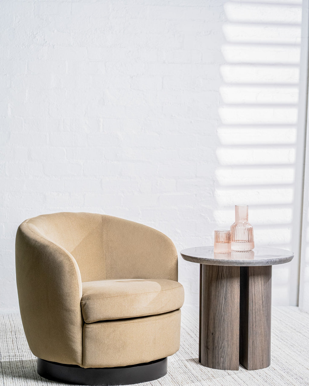 Lento Swivel Occasional Chair Latte