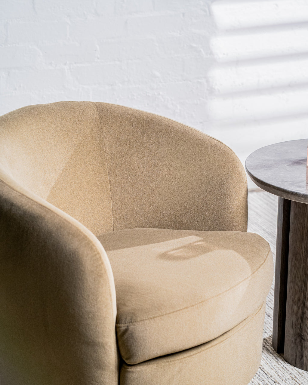 Lento Swivel Occasional Chair Latte
