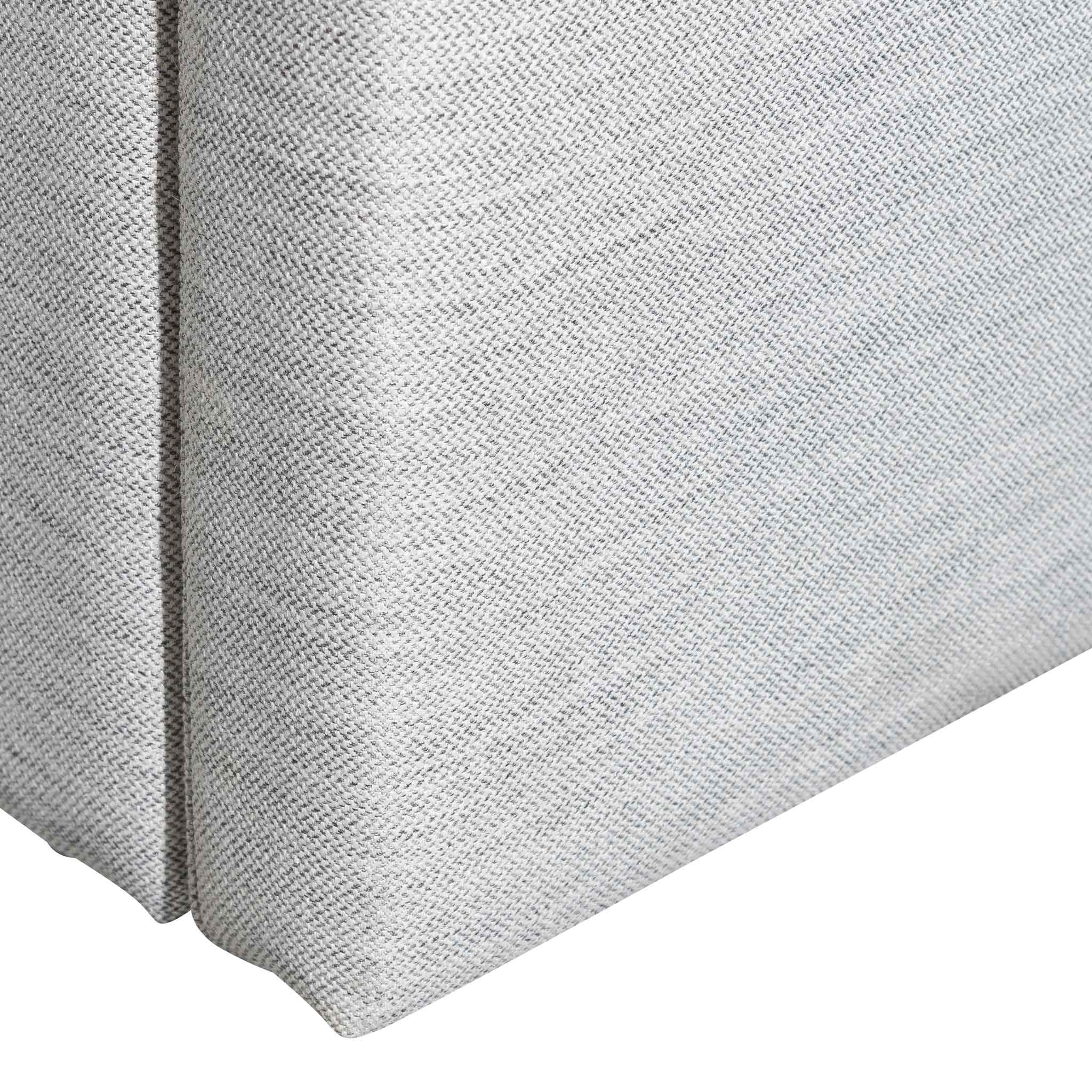 Fabric Single Lazio Bed Frame - Pearl Grey with Storage