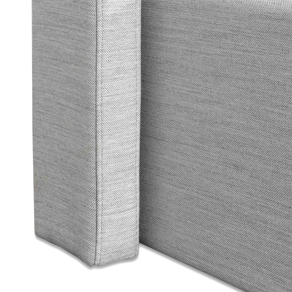 Fabric Single Lazio Bed Frame - Pearl Grey with Storage