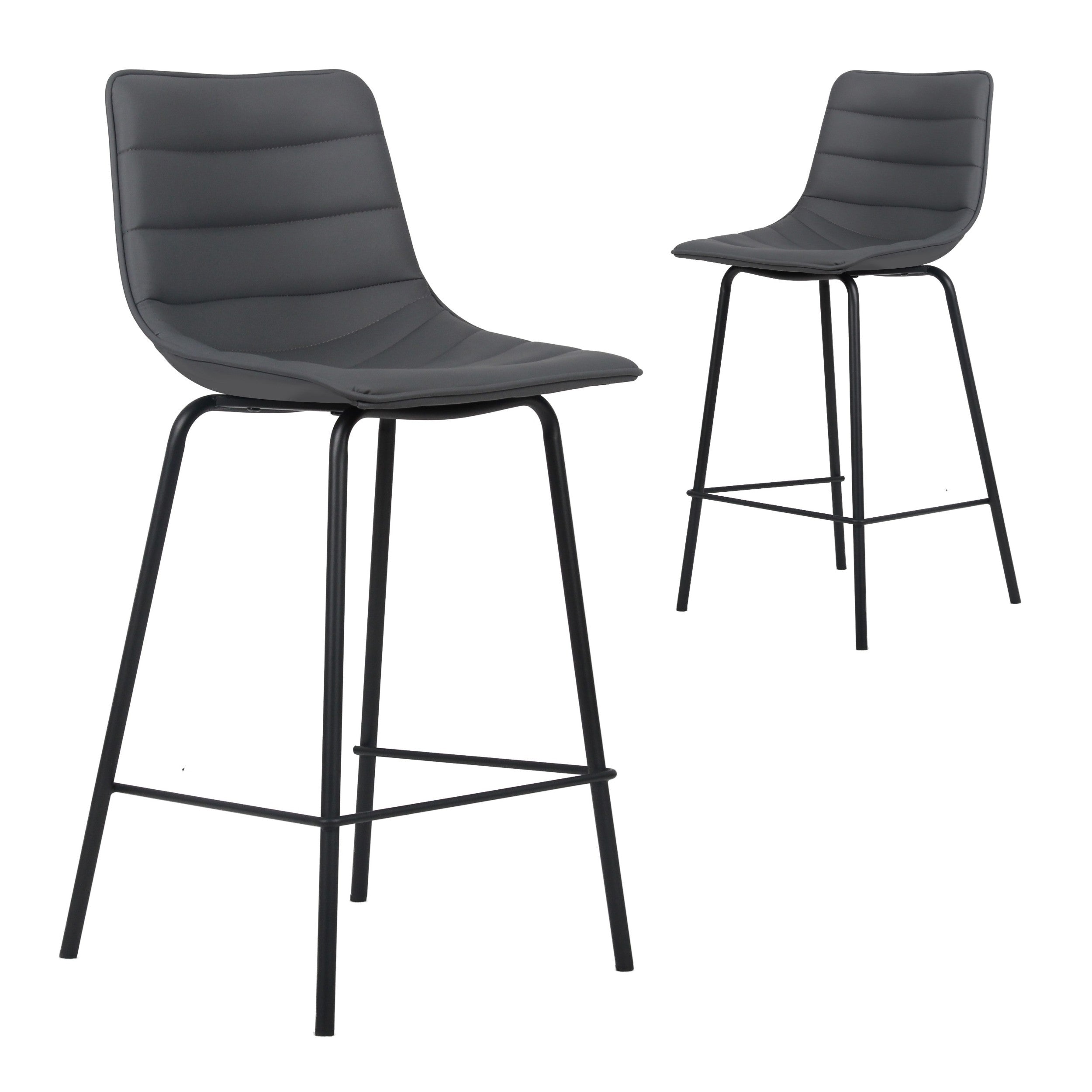 Drift Bar Stool Charcoal (Set of 2)