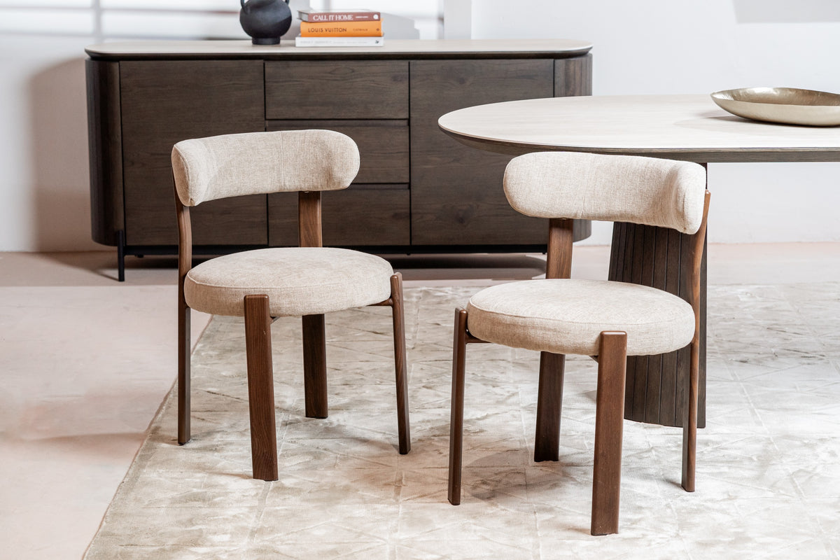 Carmelle Dining Chair Beige (Set of 2)
