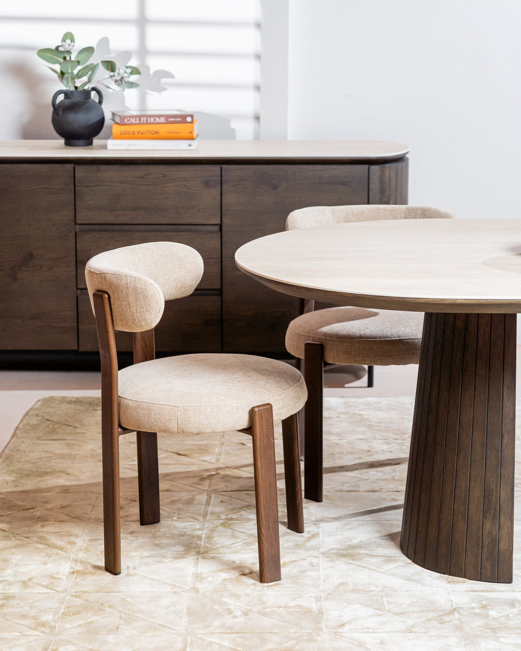 Carmelle Dining Chair Beige (Set of 2)