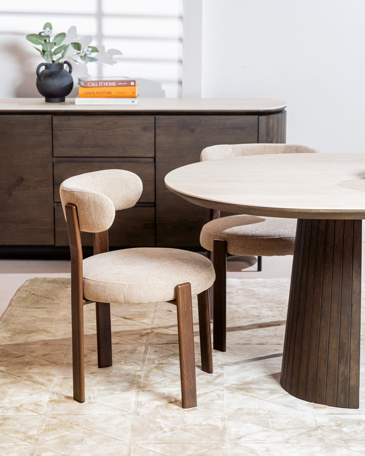 Carmelle Dining Chair Beige (Set of 2)