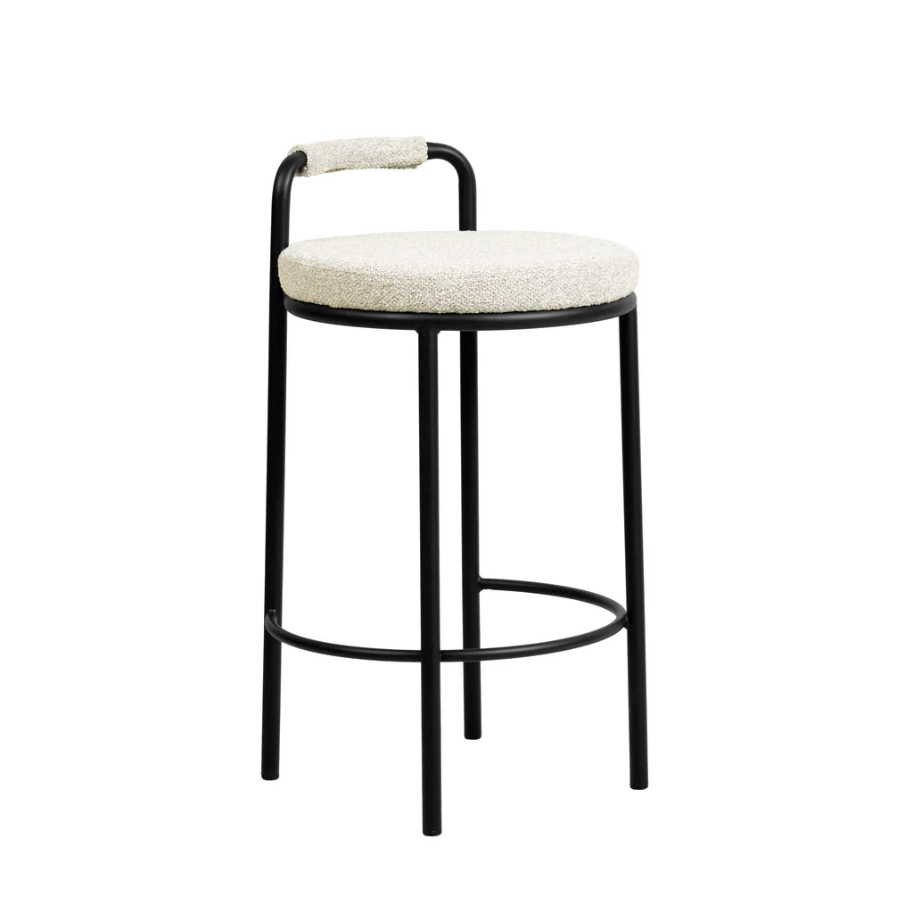 65cm Amalfi Bar Stool - Clay Grey (Set of 2)