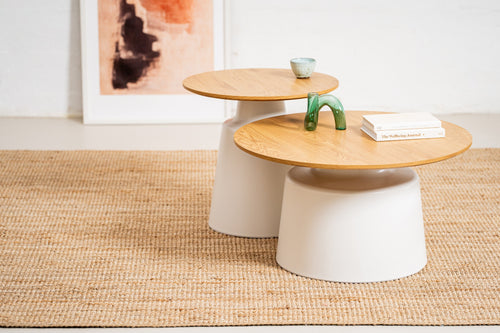 Alcove Coffee Table Set Oak