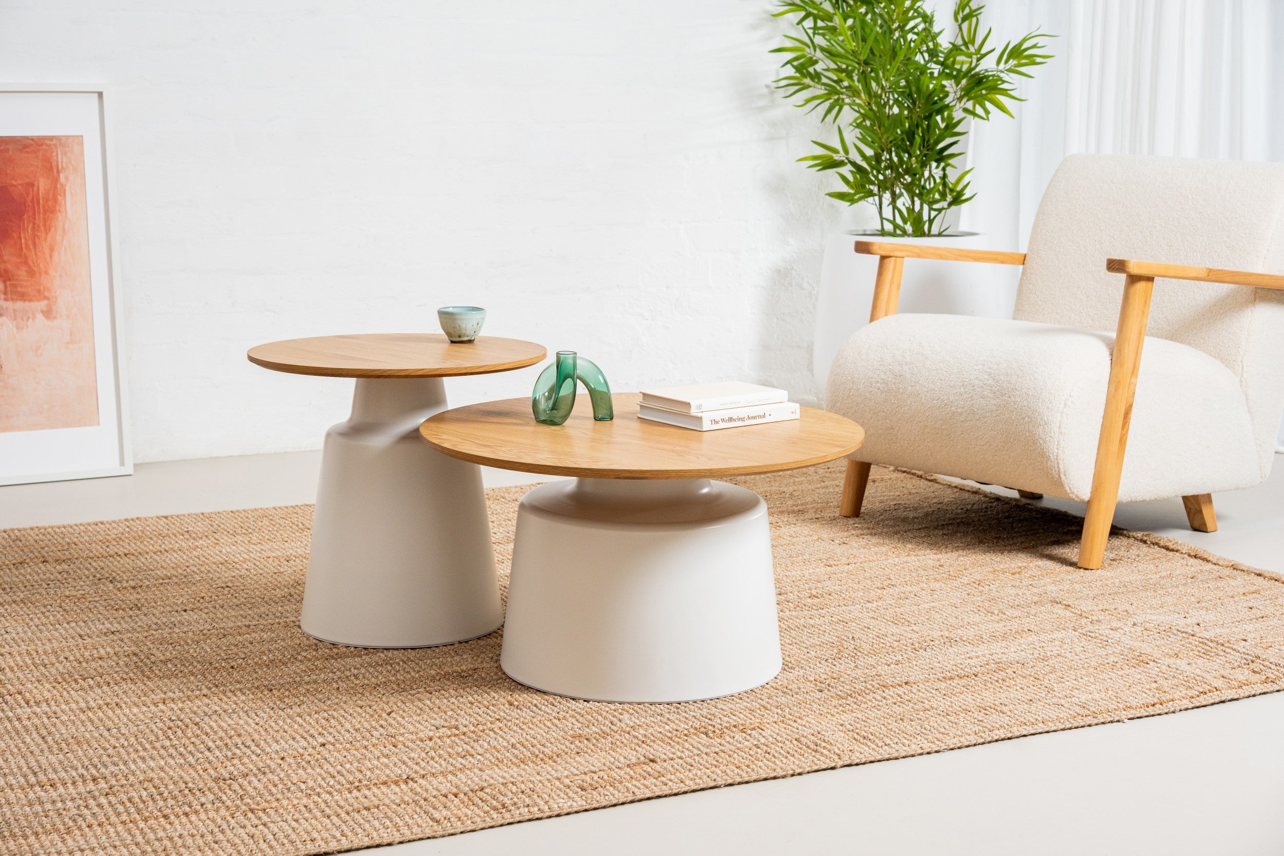Alcove Coffee Table Set Oak