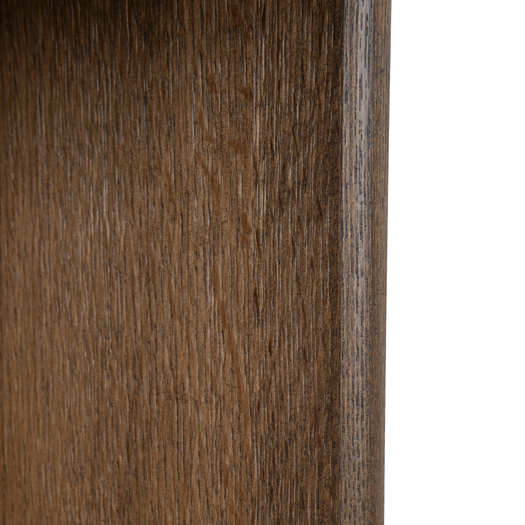 1.3m Pill Shape Ferrara Console Table - Caramel Oak