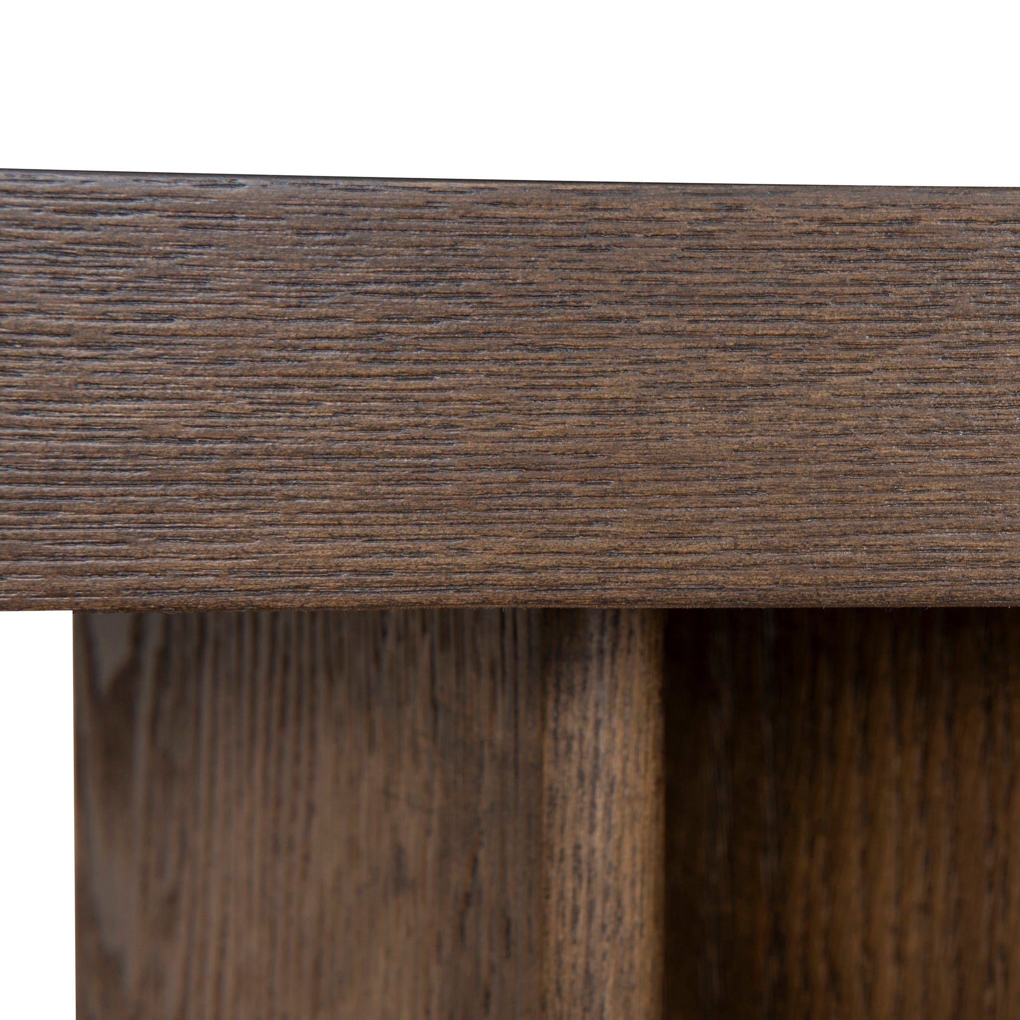 1.3m Pill Shape Ferrara Console Table - Caramel Oak
