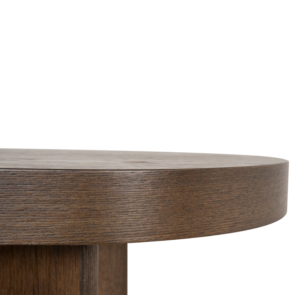 1.3m Pill Shape Ferrara Console Table - Caramel Oak