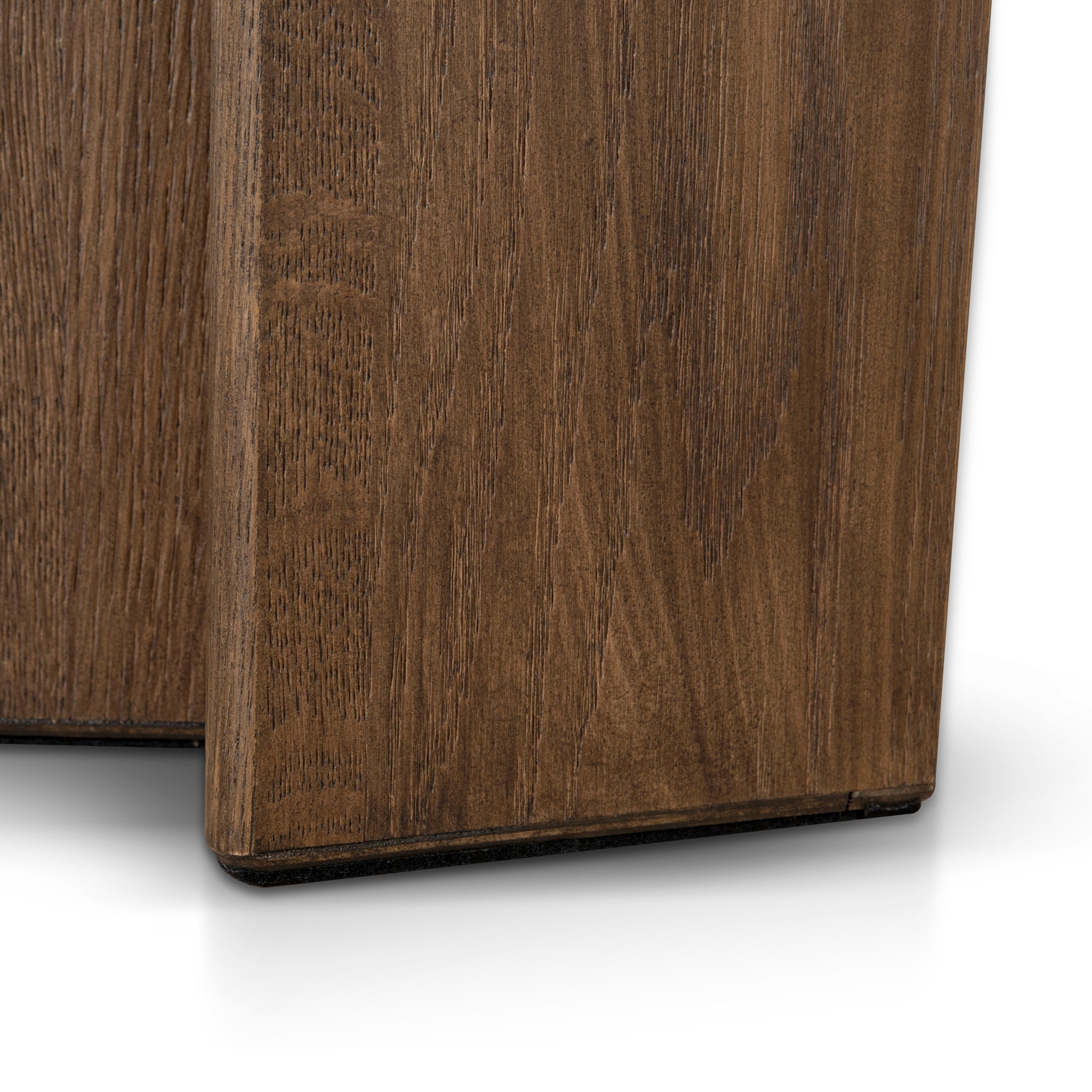 1.3m Pill Shape Ferrara Console Table - Caramel Oak