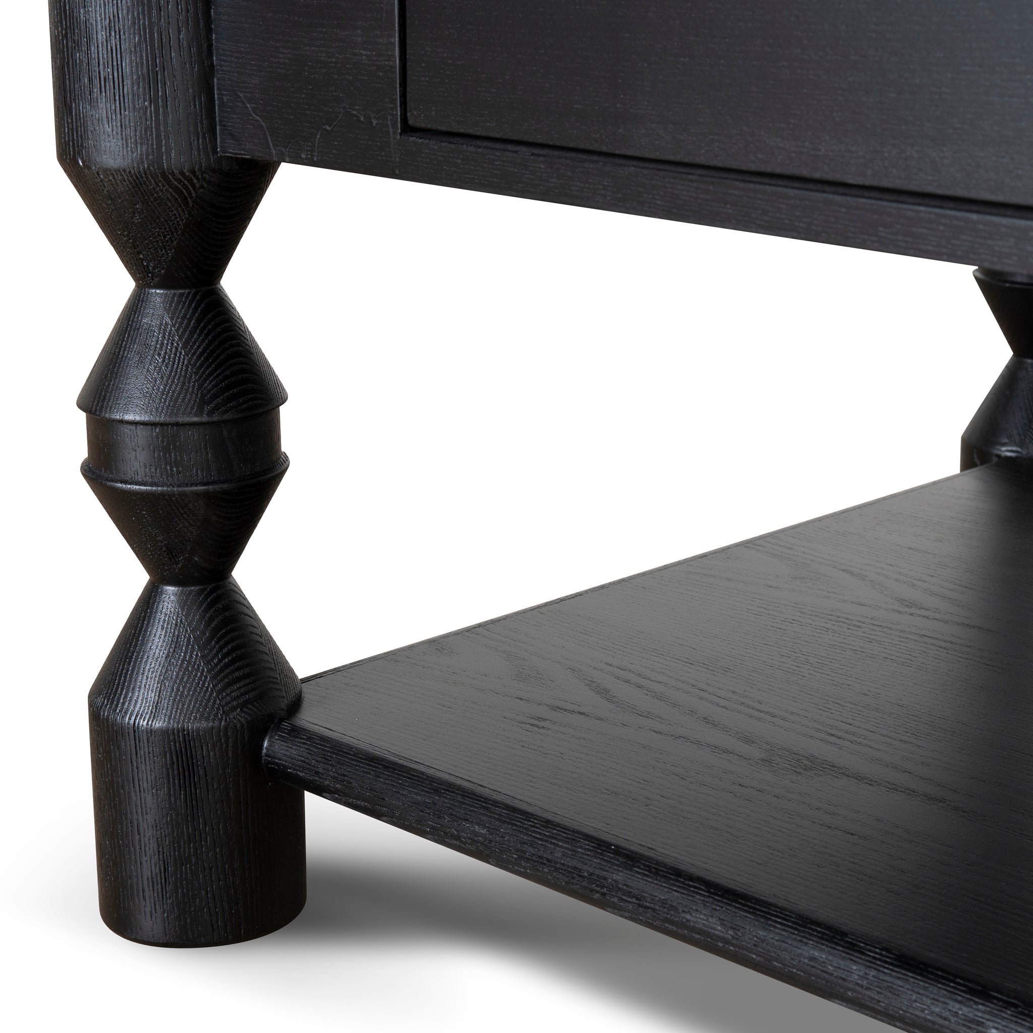 1.4m Oval Venezia Coffee Table - Black