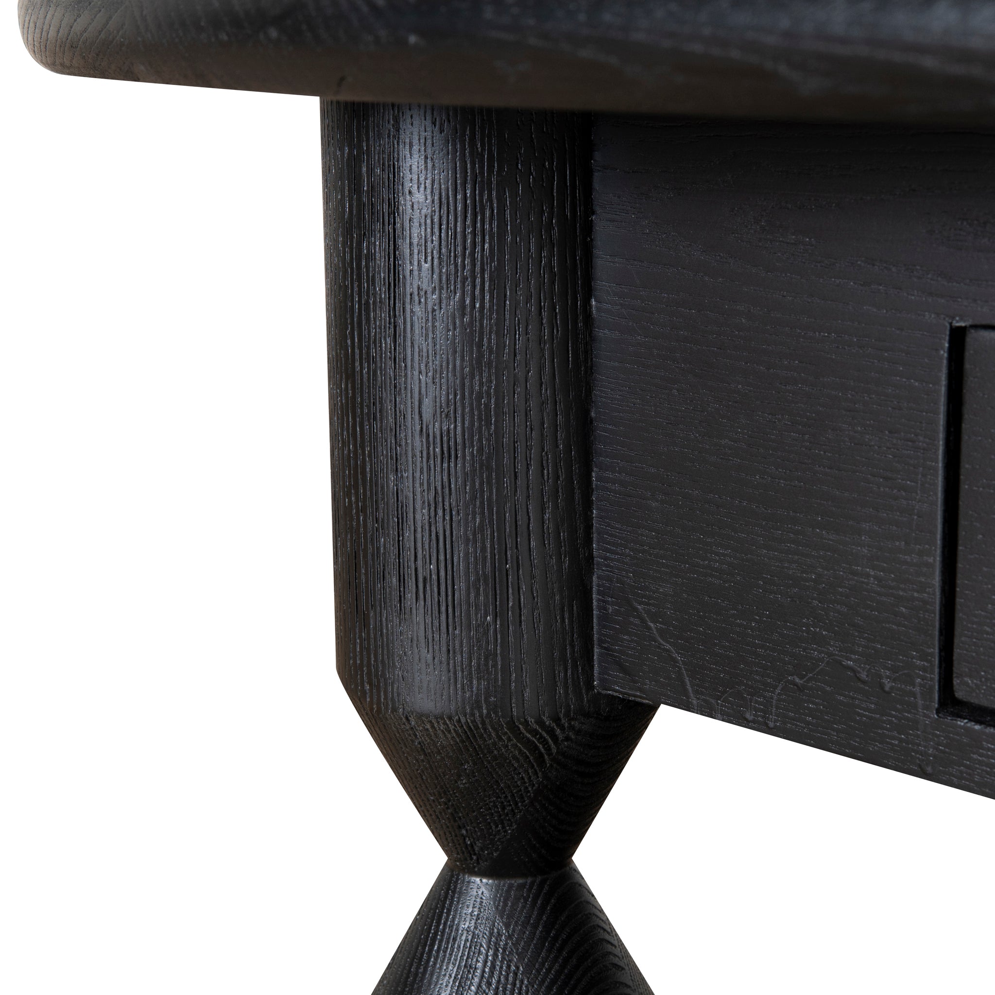 1.4m Oval Venezia Coffee Table - Black