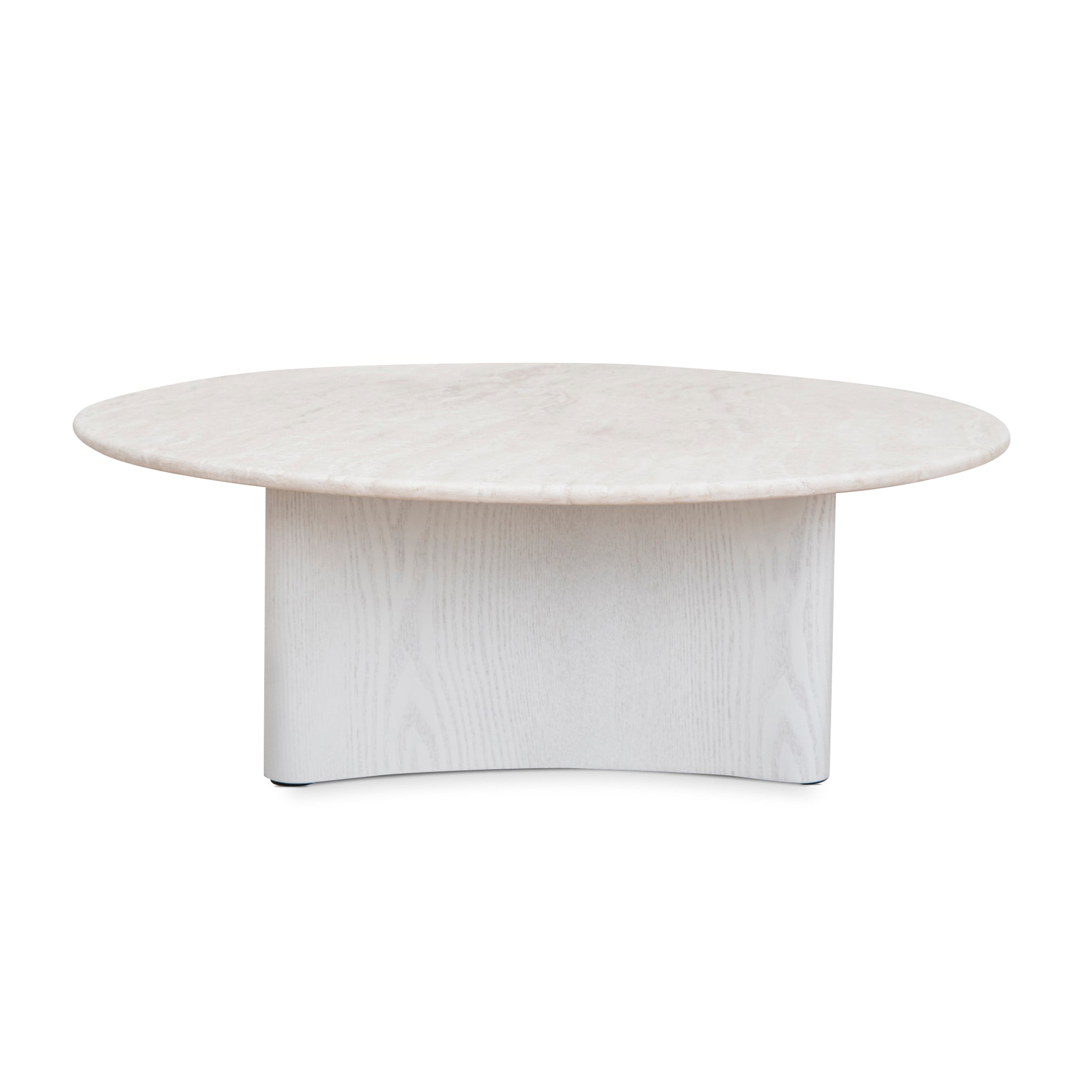 Nested Travertine Venezia Coffee Table - White
