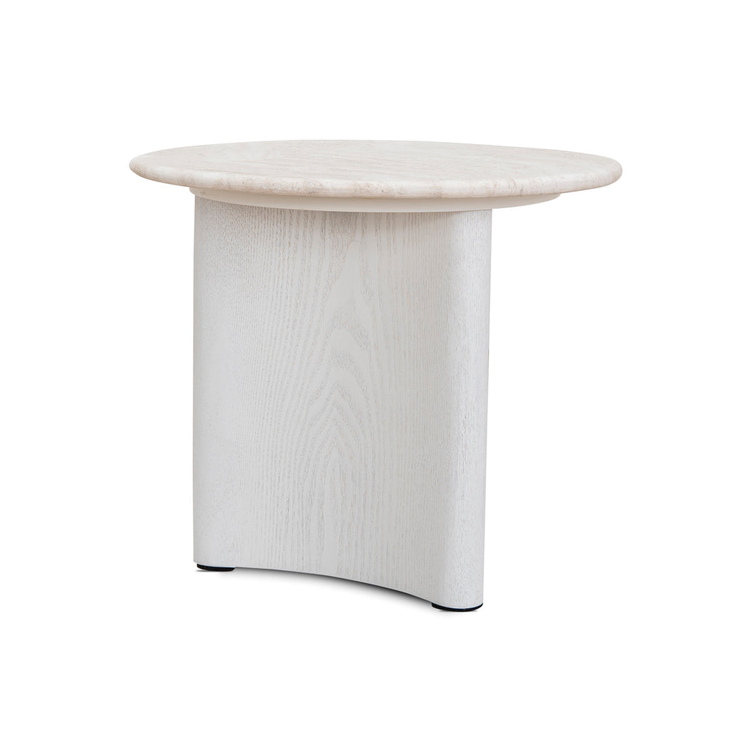 Nested Travertine Venezia Coffee Table - White
