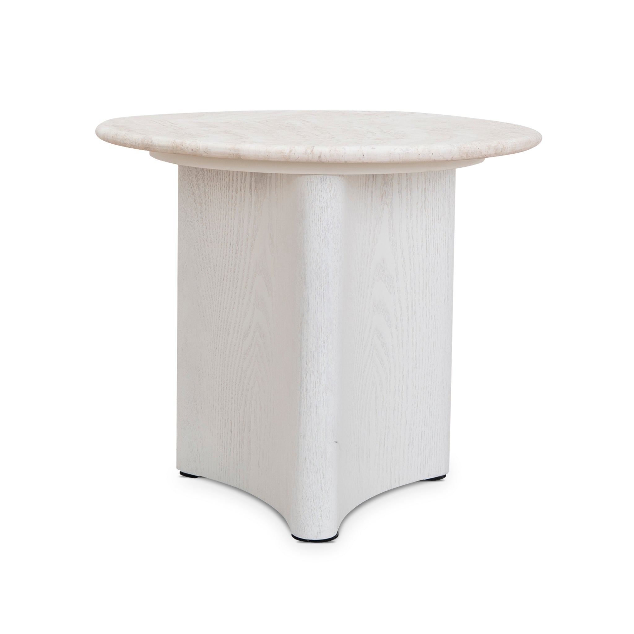Nested Travertine Venezia Coffee Table - White
