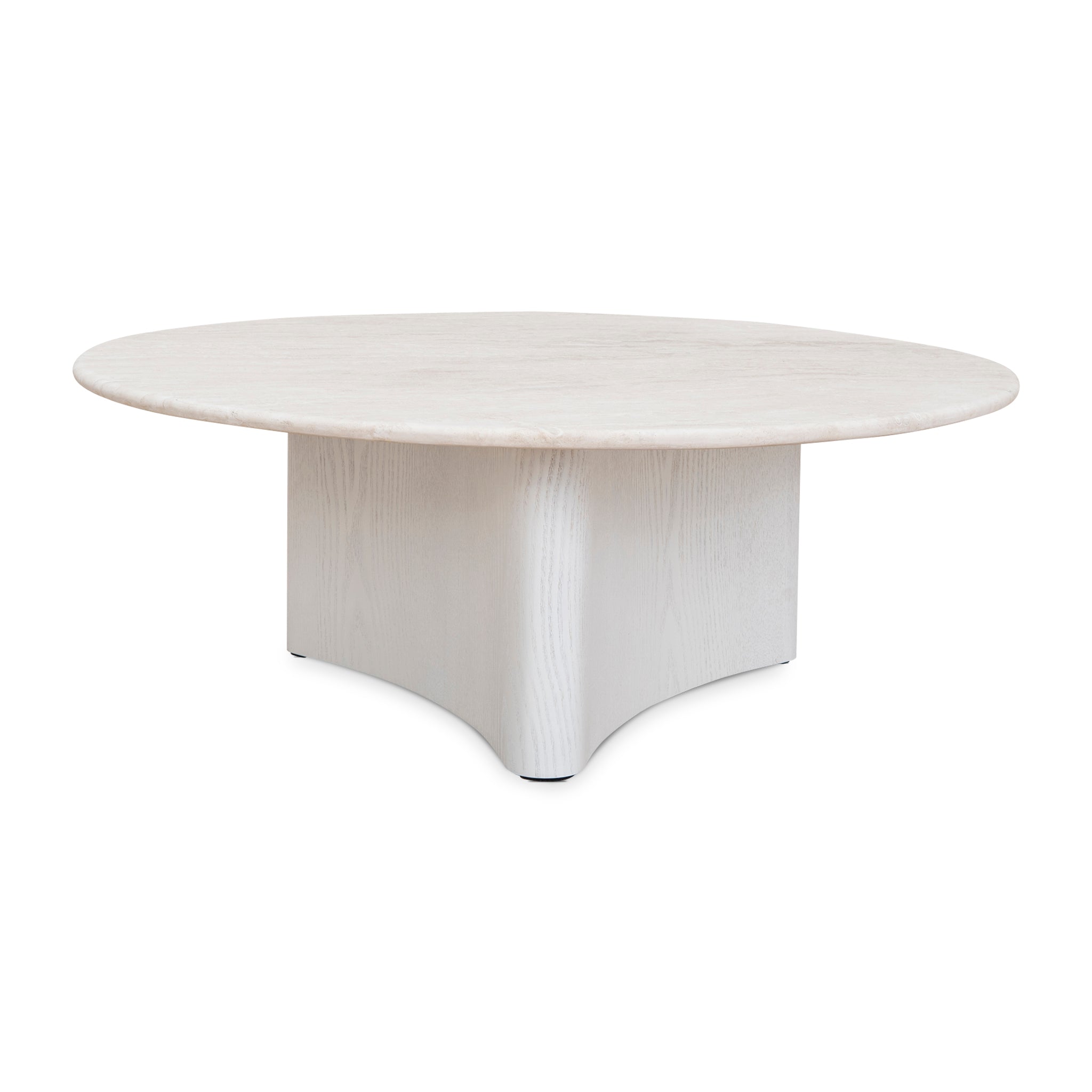 Nested Travertine Venezia Coffee Table - White
