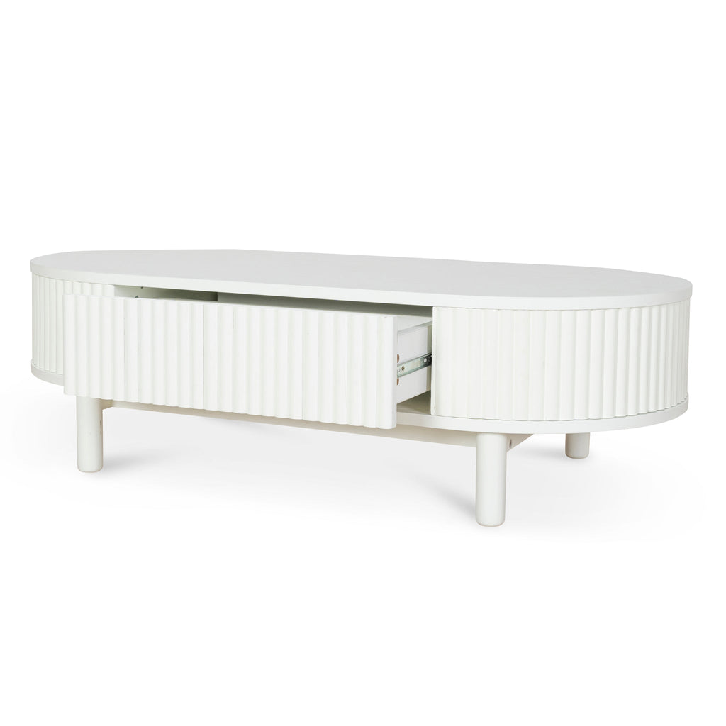 1.2m Venezia Coffee Table - Warm White