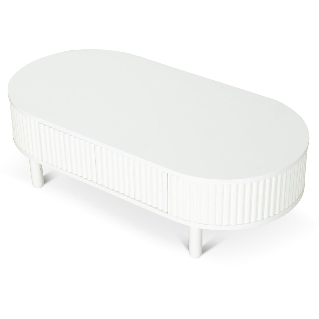 1.2m Venezia Coffee Table - Warm White