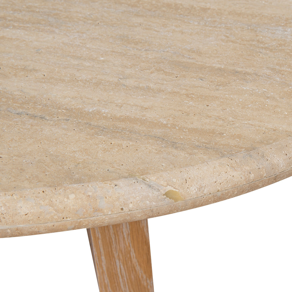 1.2m Oval Travertine Venezia Coffee Table - Natural