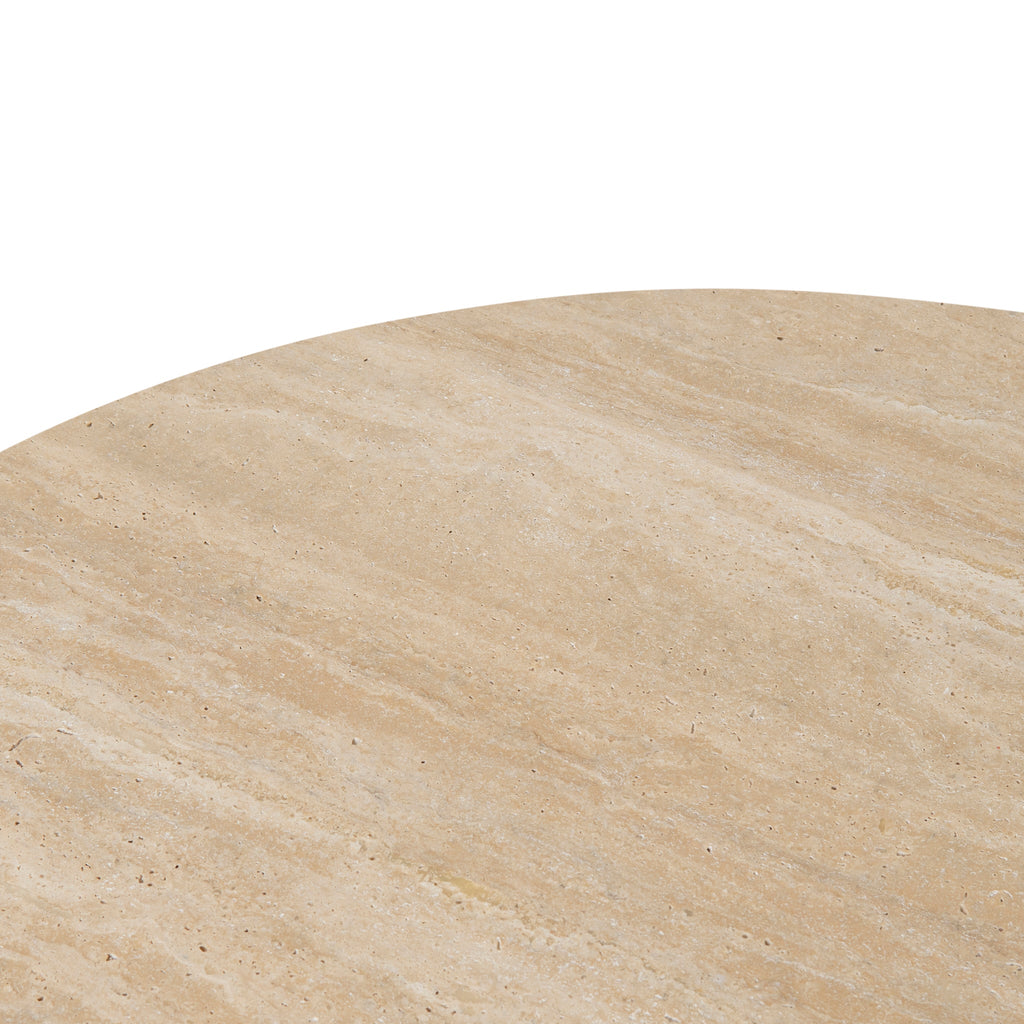 1.2m Oval Travertine Venezia Coffee Table - Natural