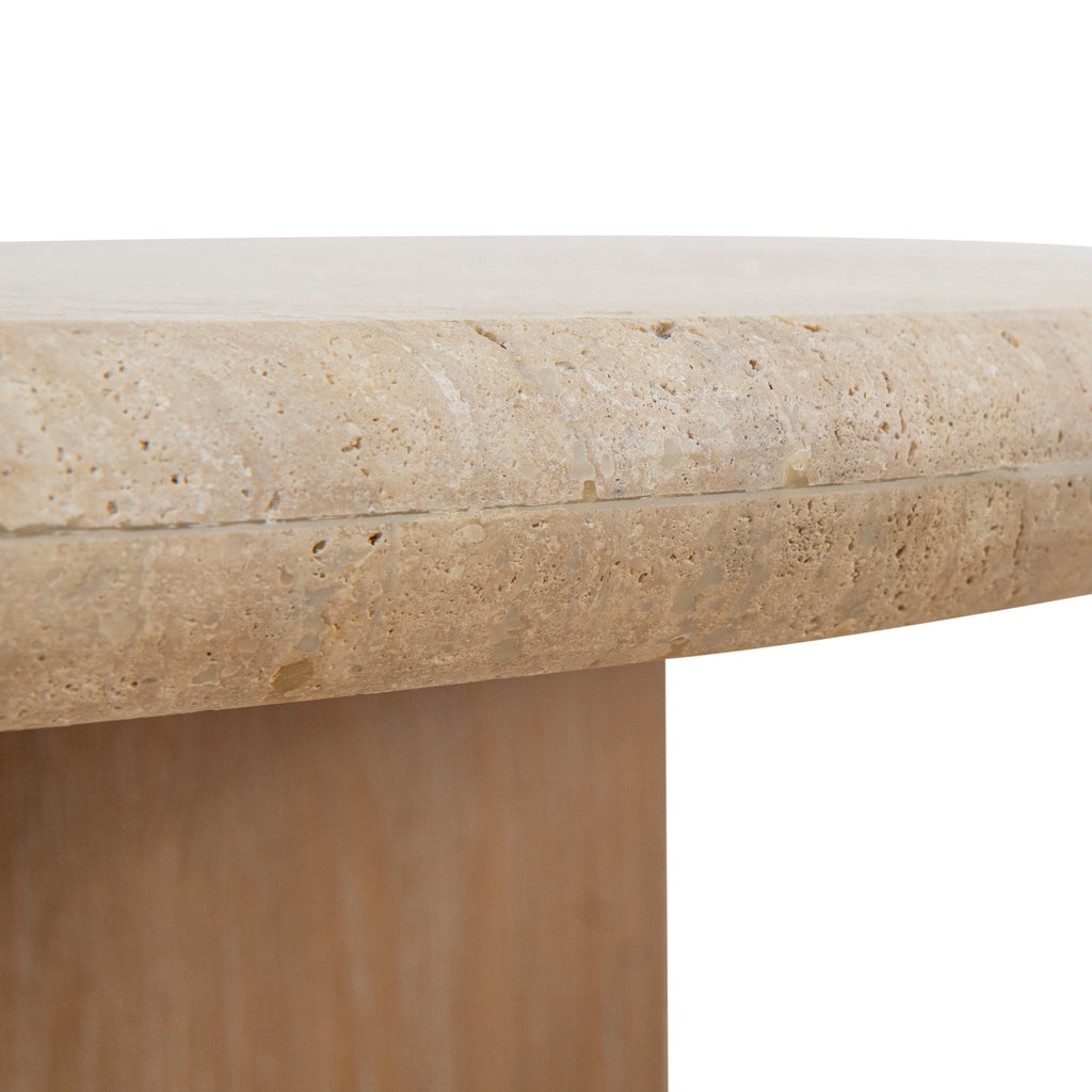 1.2m Oval Travertine Venezia Coffee Table - Natural