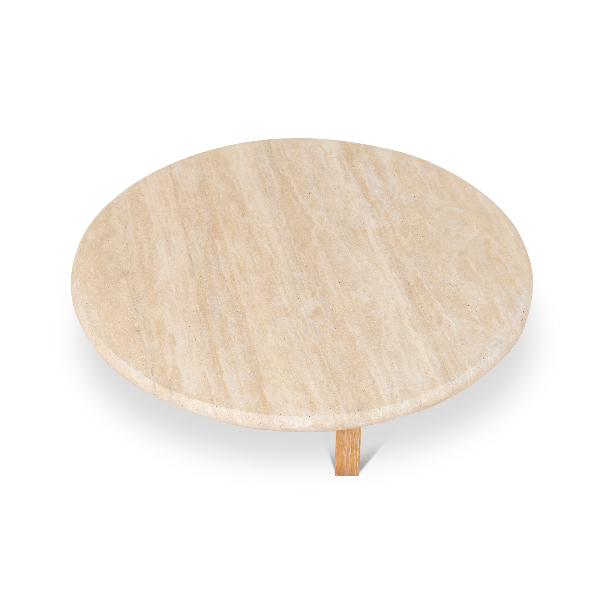 90cm Round Travertine Venezia Coffee Table - Natural