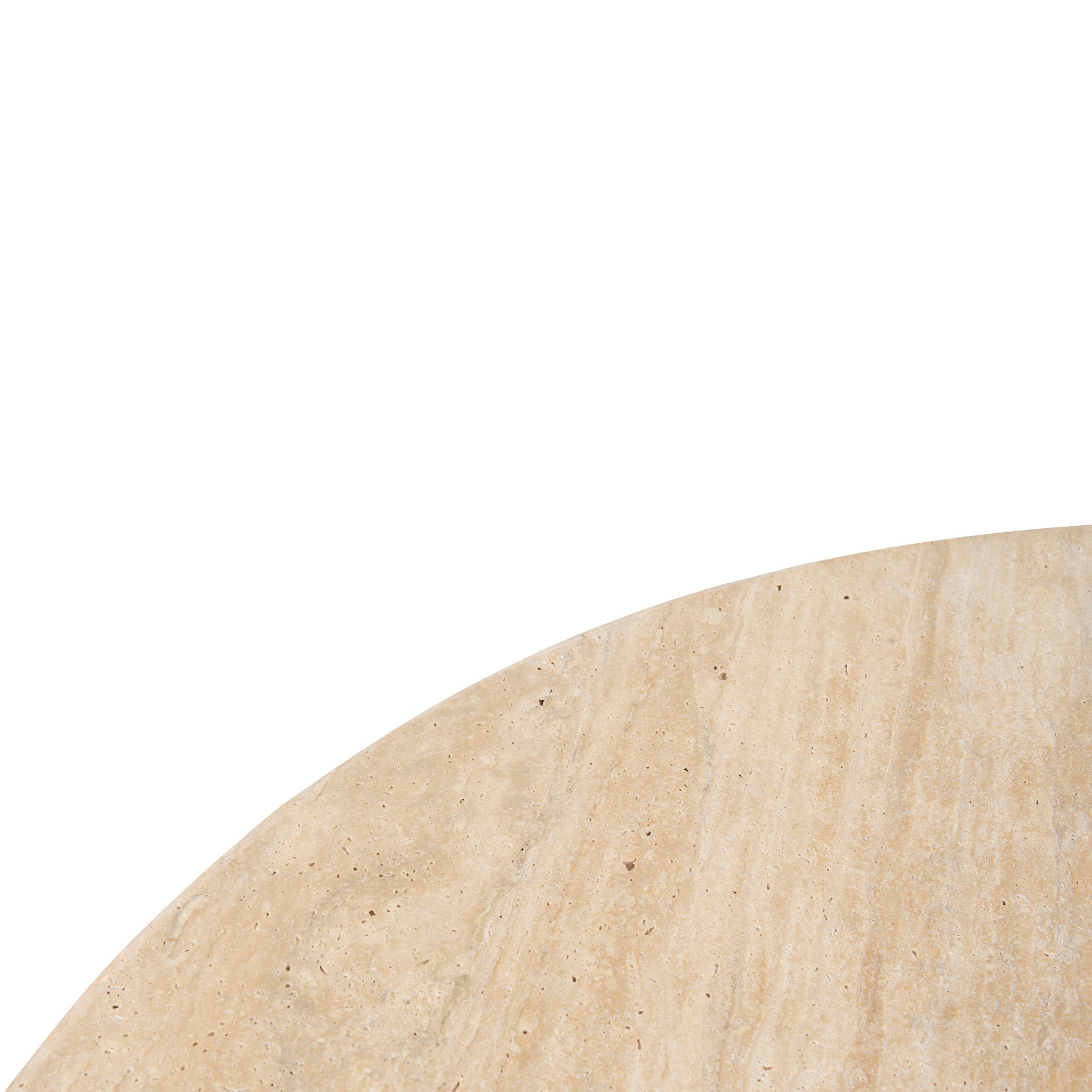 90cm Round Travertine Venezia Coffee Table - Natural