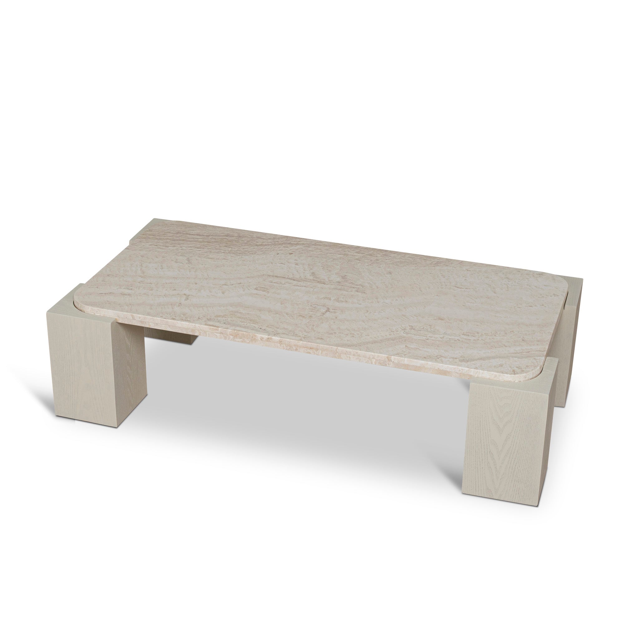 1.26m Travertine Venezia Coffee Table - Ivory Oat