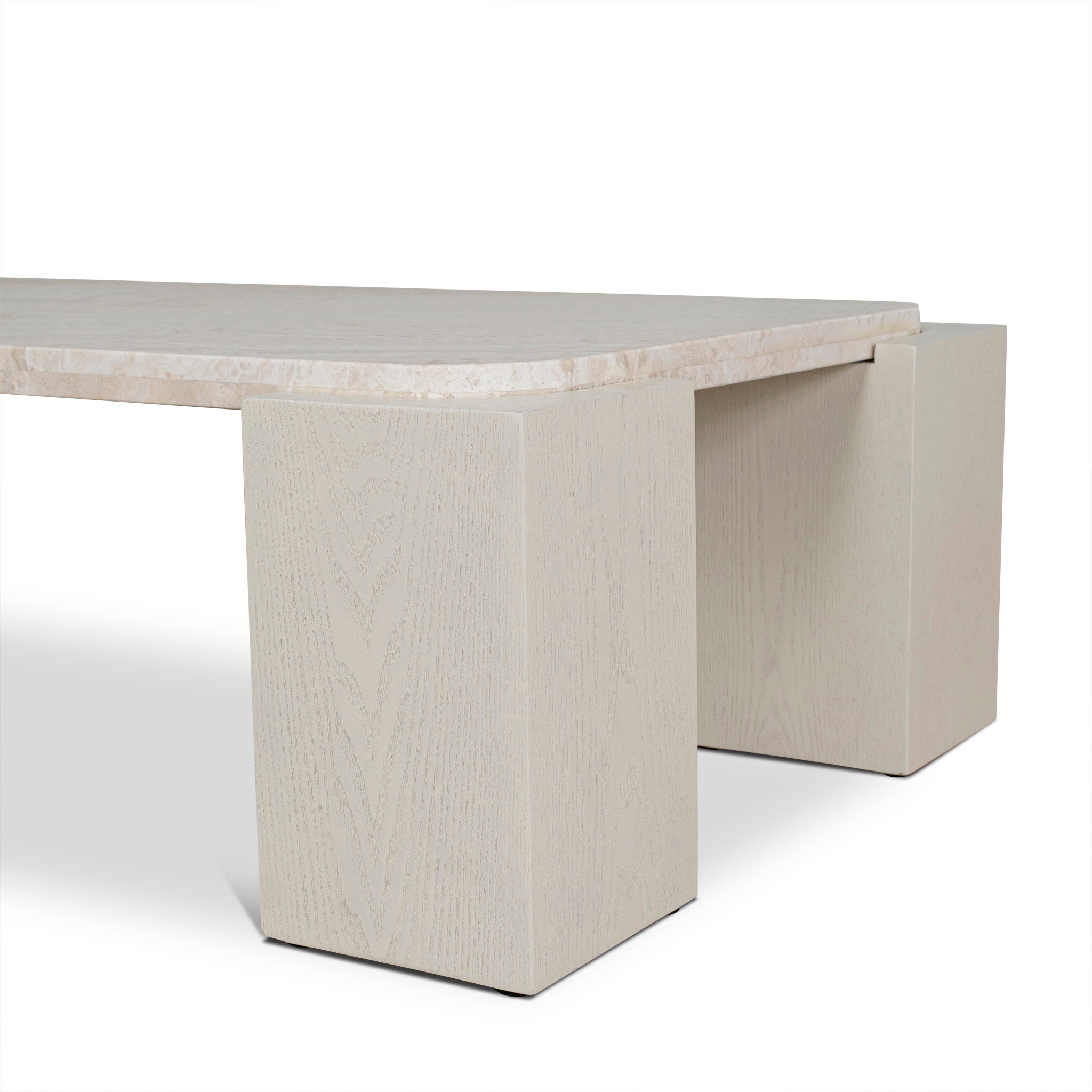 1.26m Travertine Venezia Coffee Table - Ivory Oat