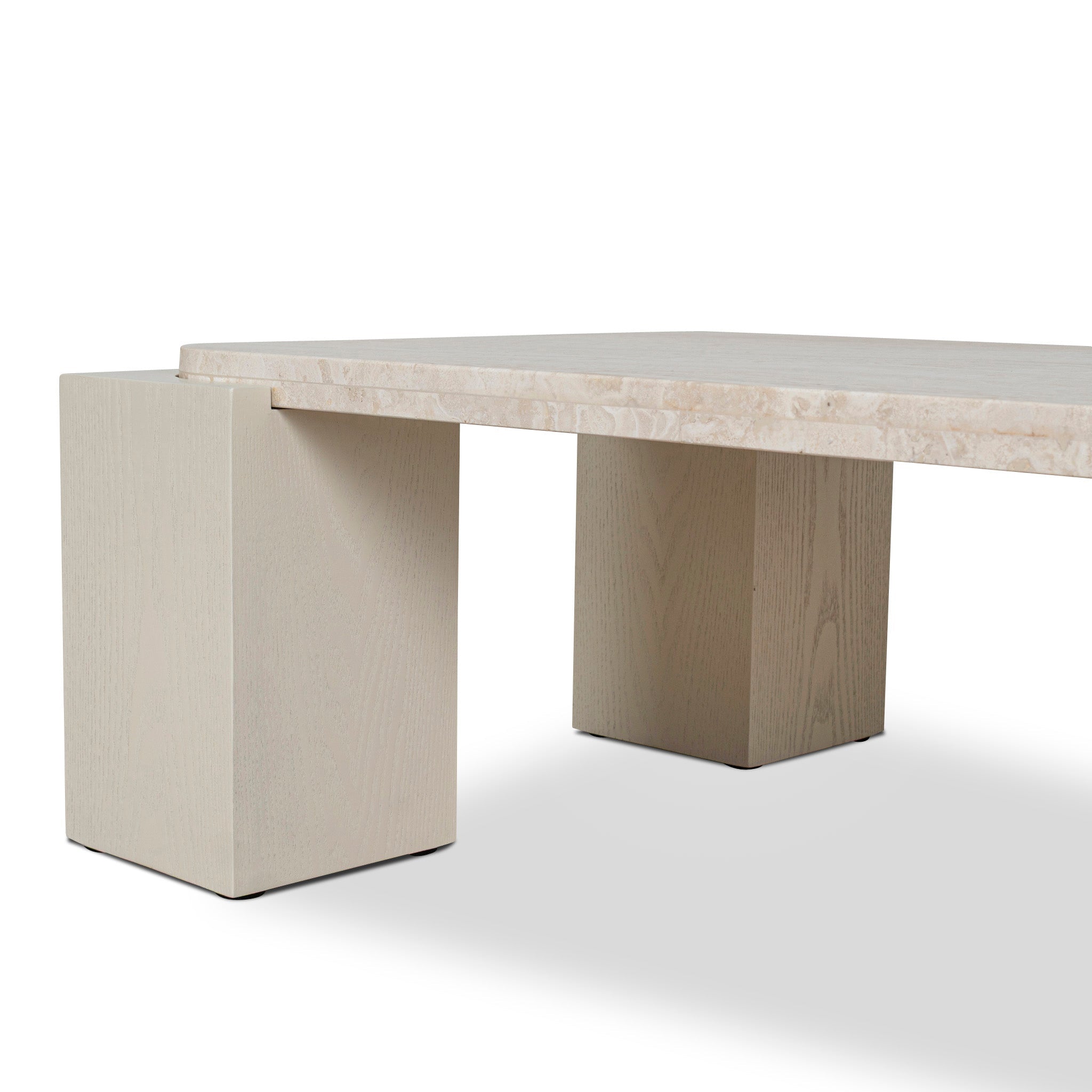 1.26m Travertine Venezia Coffee Table - Ivory Oat