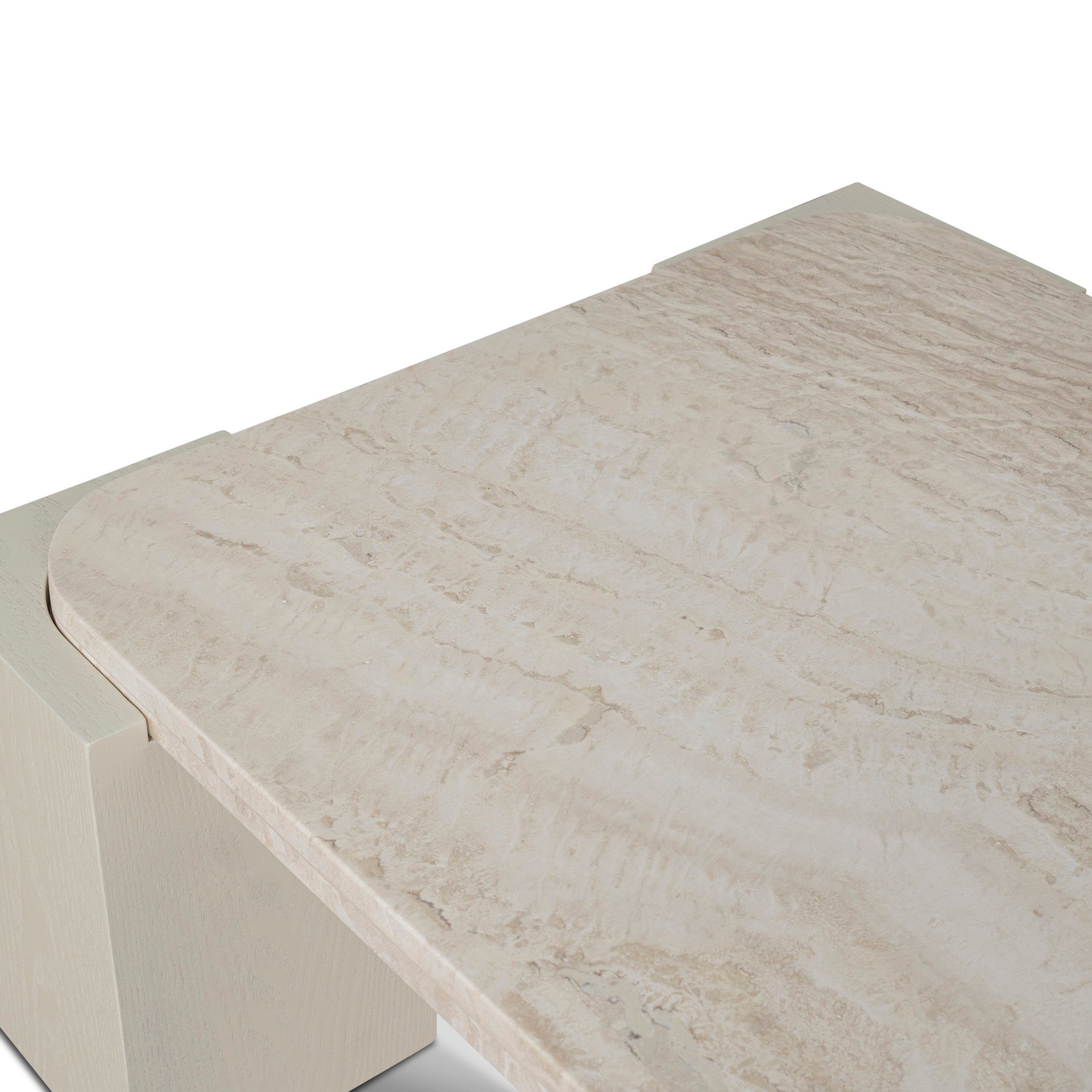 1.26m Travertine Venezia Coffee Table - Ivory Oat
