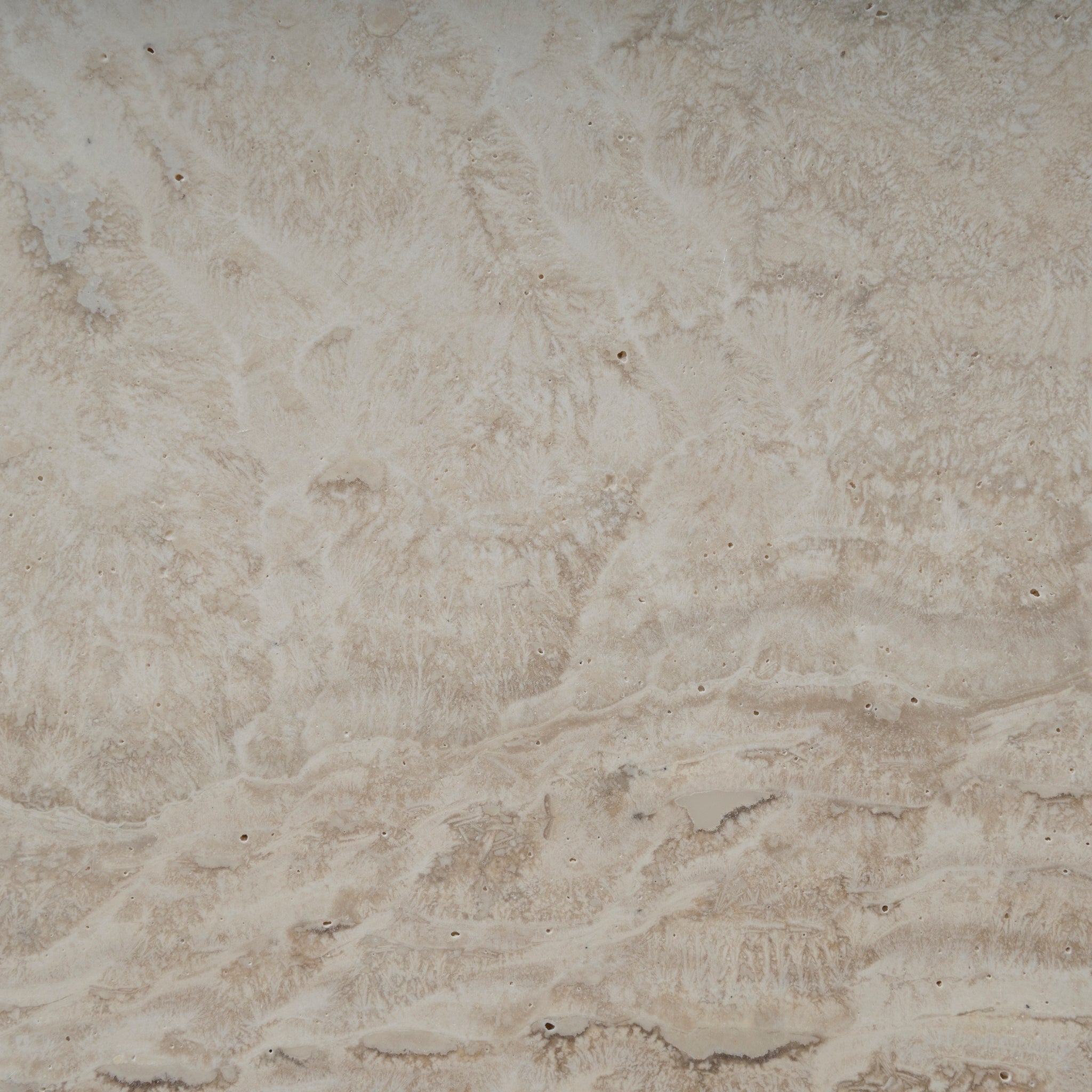 50cm Travertine Bedside Table - Ivory Oat