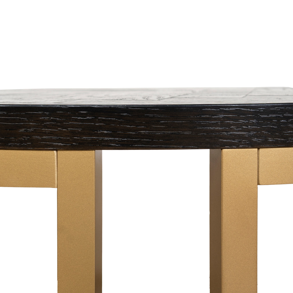 Nested Venezia Coffee Table - Peppercorn and Brass