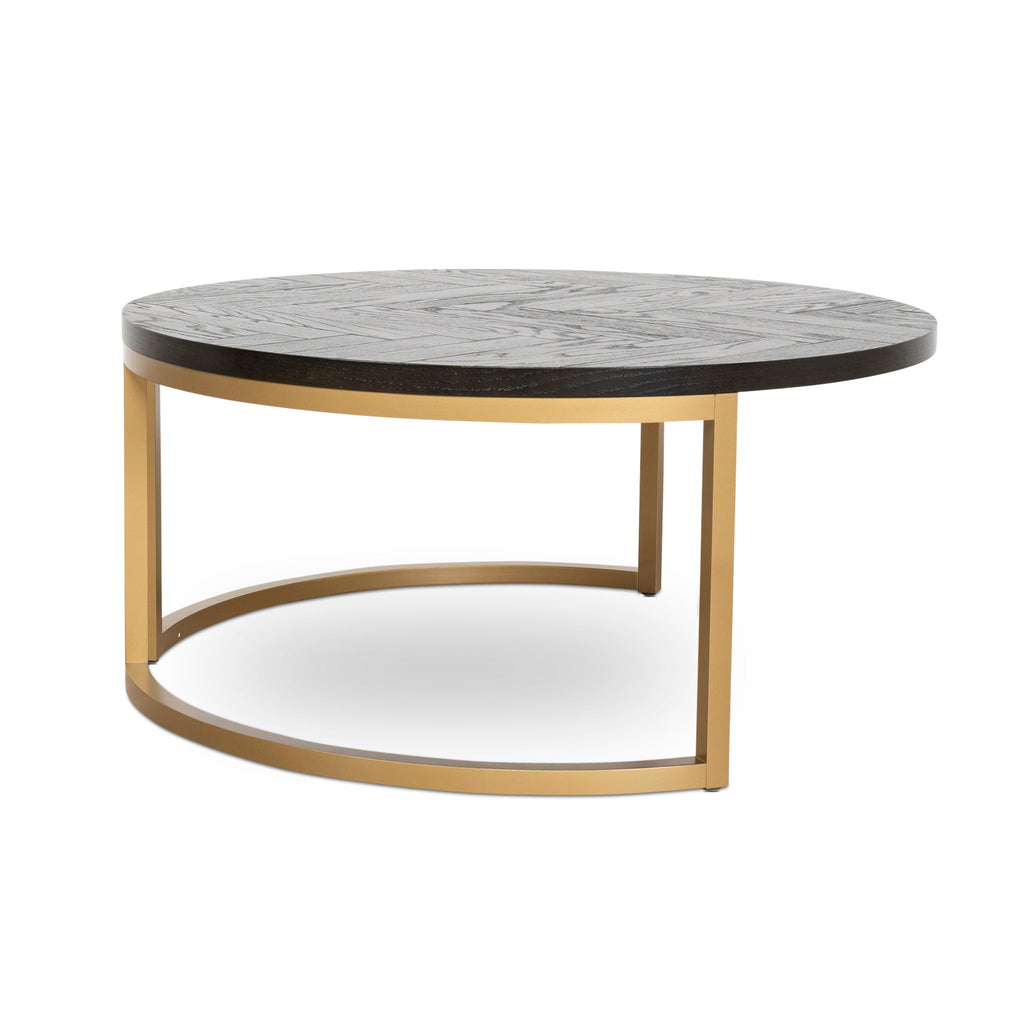 Nested Venezia Coffee Table - Peppercorn and Brass
