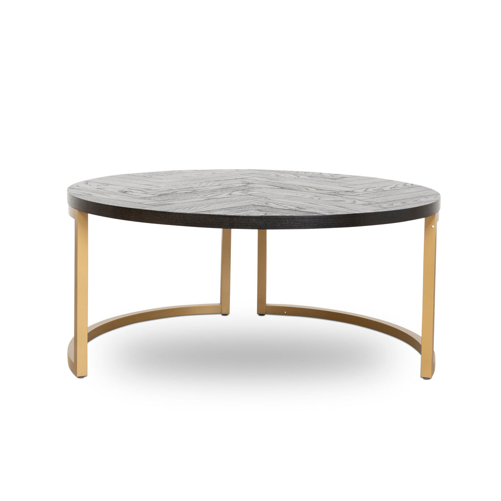 Nested Venezia Coffee Table - Peppercorn and Brass