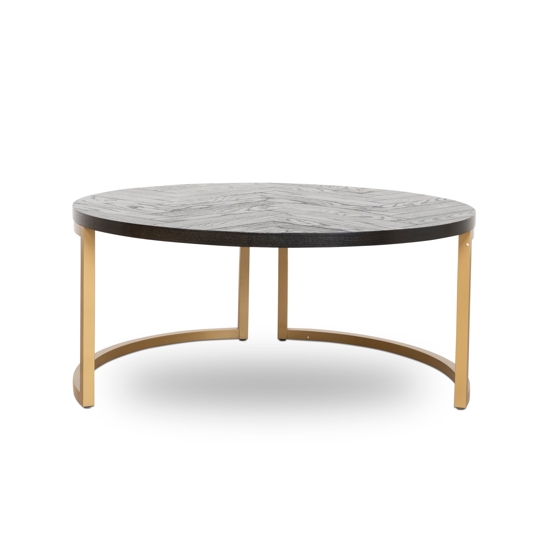 Nested Venezia Coffee Table - Peppercorn and Brass