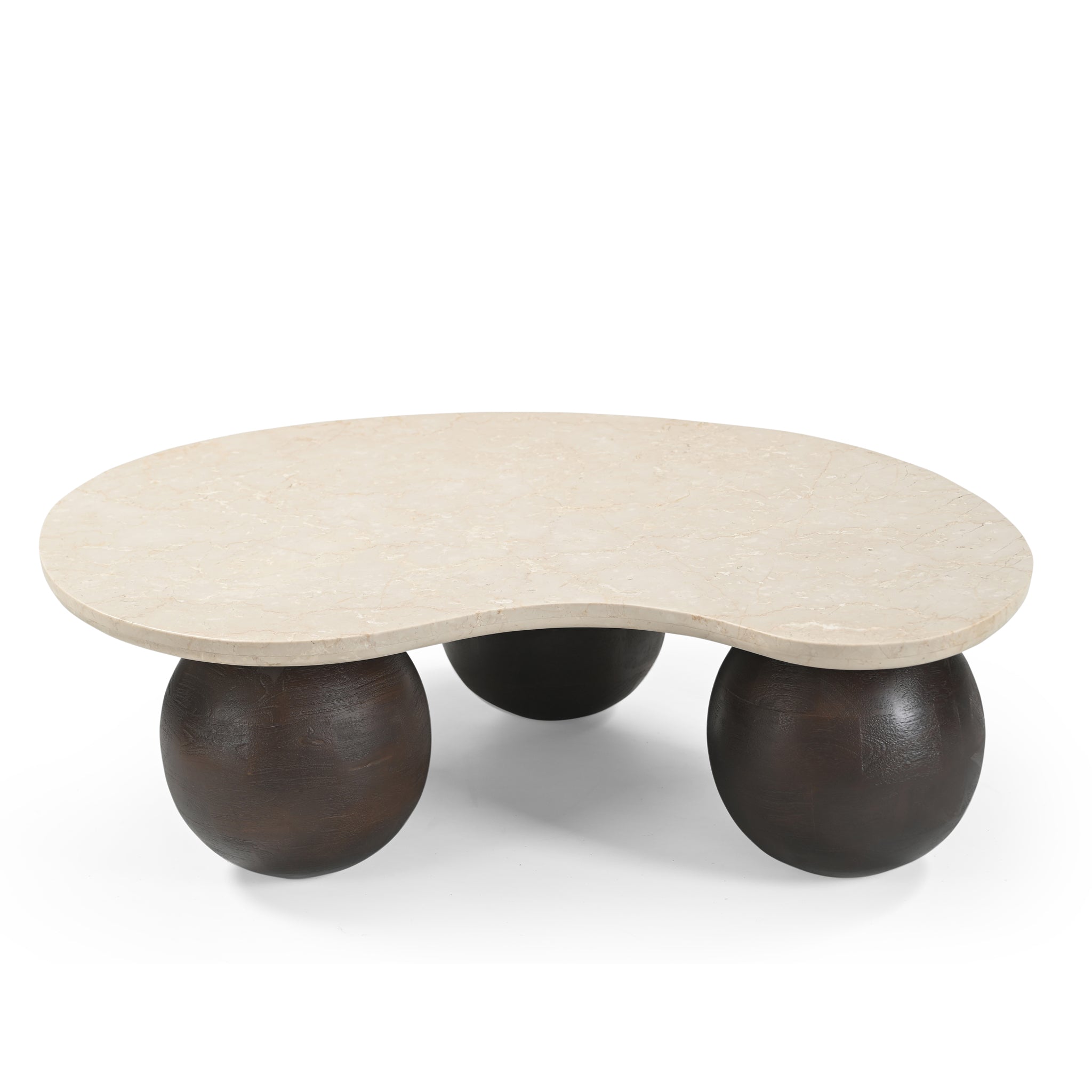 1.04m Marble Venezia Coffee Table - Walnut