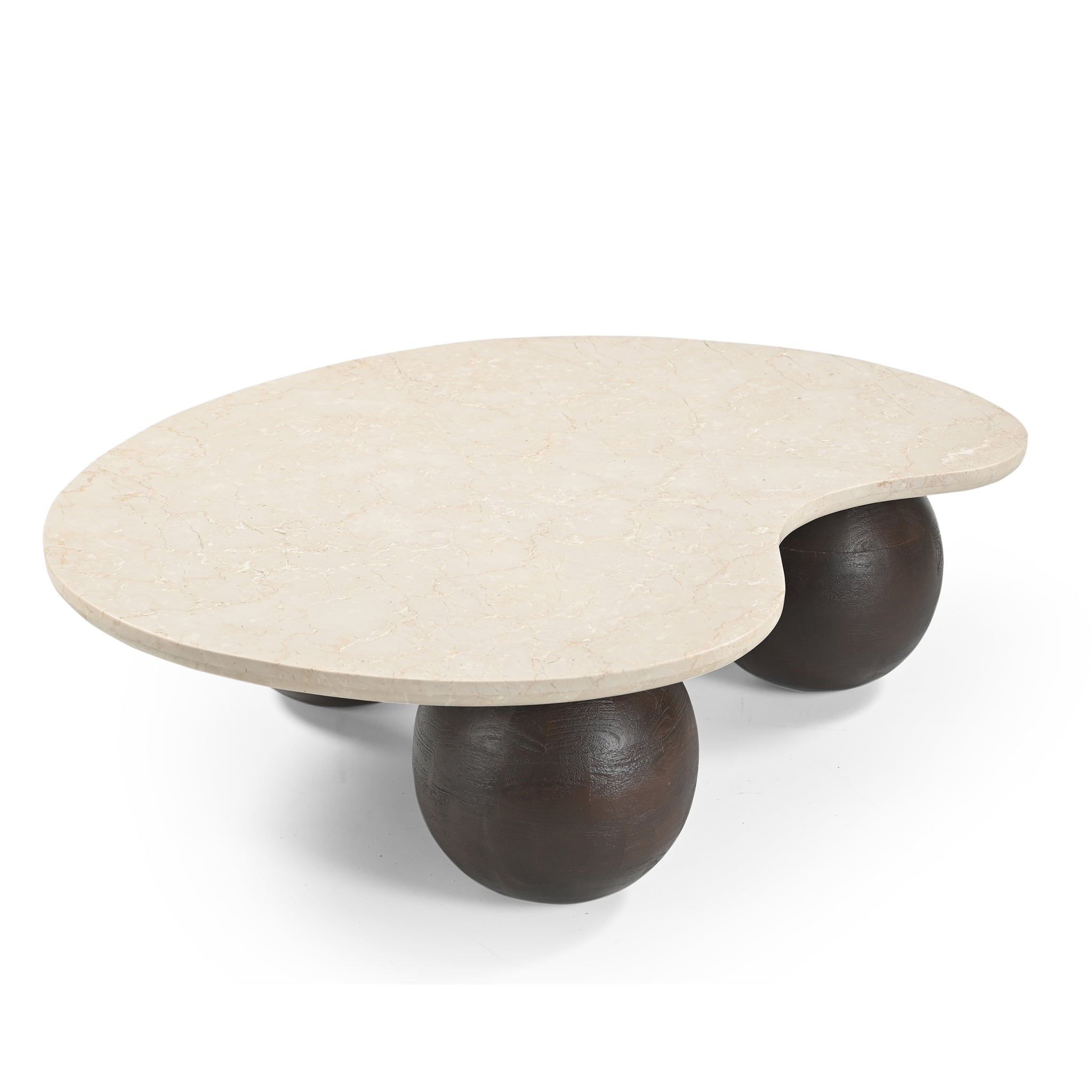 1.04m Marble Venezia Coffee Table - Walnut